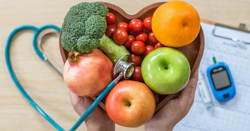 Heart Month -- Bowl of fruits and vegetables