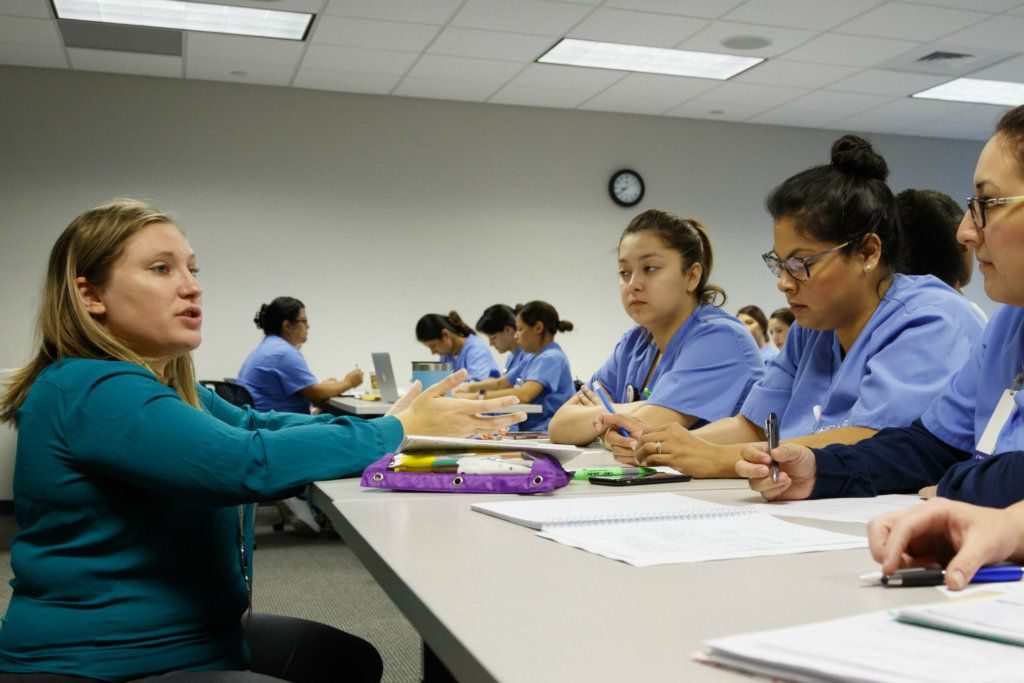 Galen College students with instructor