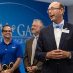 people standing around chatting